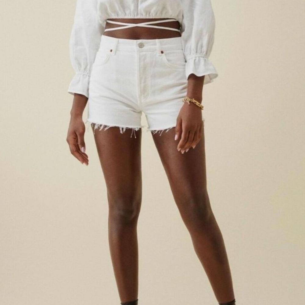 Reformation Charlie high rise Jean shorts